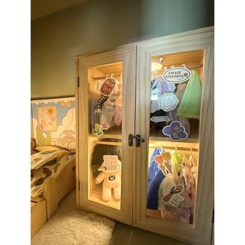 棉花娃娃家具娃衣衣柜莉bjd衣服收納衣帽間衣服展示木柜衣櫥娃屋