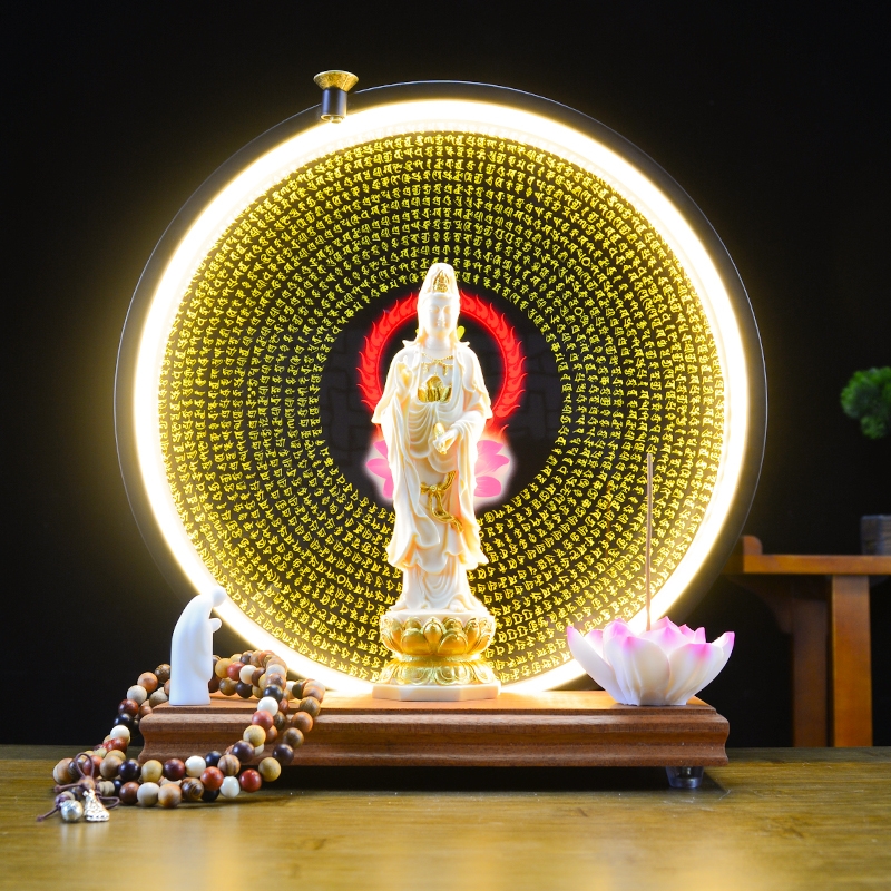 西方三圣禪意擺件家用觀音菩薩阿彌陀佛大勢至菩薩佛像裝飾品擺放|裝飾
