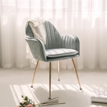北歐椅子網紅ins化妝椅家用輕奢餐椅 臥室簡約現代靠背凳子梳妝椅
