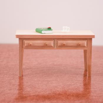 DollHouse娃娃屋BJD微縮模型OB11迷你家具道具仿真桌子書桌課桌