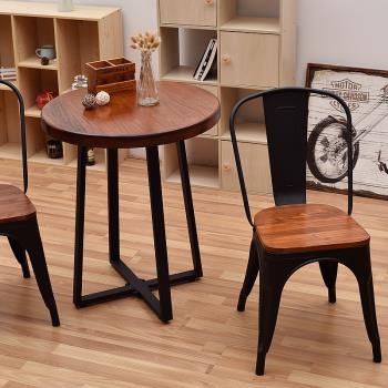 陽臺桌子小茶幾戶型沙發邊家用接待洽談桌椅組合咖啡廳實木小圓桌