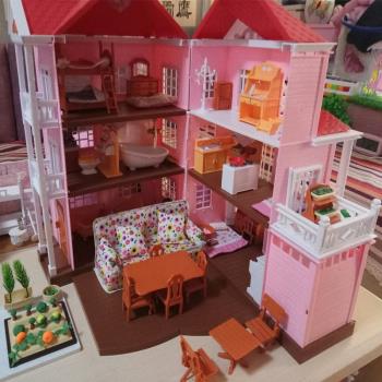 森林燈光大屋套裝兒童益智玩具模擬寶寶過家家玩具女男孩