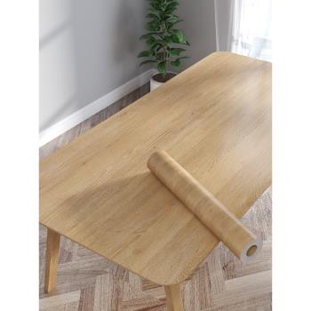 餐桌桌面貼紙翻新家具木紋桌子桌貼桌布防水桌紙貼膜紙自粘仿木紙
