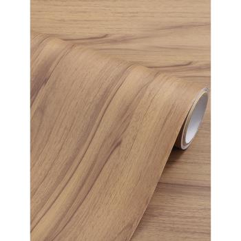 加厚美式胡桃木紋貼紙仿真木紋紙仿木做舊木板貼紙家具廠櫥柜貼膜