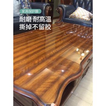 家具貼膜高檔實木餐桌子大理石桌面貼紙臺面透明保護膜耐高溫防燙