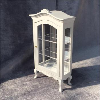 1:12娃娃屋DOLLHOUSE微縮模型屋迷你家具配件純白弧頂珍藏櫃子