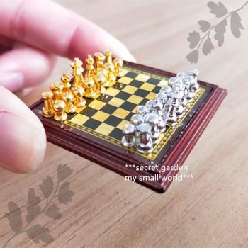 娃娃屋diy配件模型道具食玩微縮模擬象棋迷你高爾夫球桿魚缸擺件