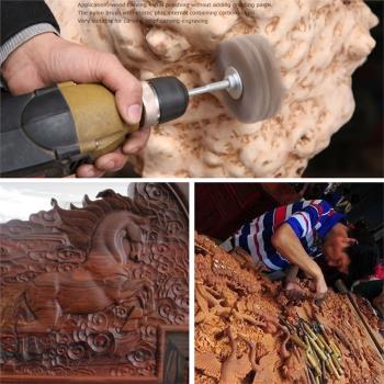 除銹鋼絲輪打磨花頭木雕根雕透明絲花頭紅木家具浮雕木工拉絲打磨