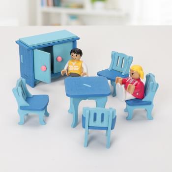 兒童過家家粉紅可愛小家具木制迷你小家具全套益智智力玩具娃娃