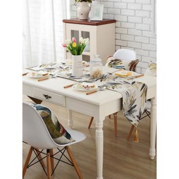 美式桌旗輕奢北歐電視柜高檔奢華現代簡約茶幾餐桌裝飾布長條桌布