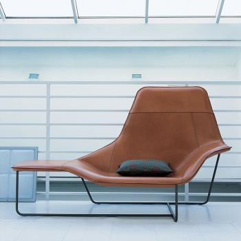 意大利設計師寬家具喇嘛躺椅客廳單人創意沙發椅玻璃鋼書架休閑椅