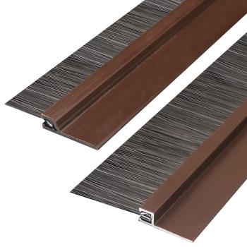 h型棕色鋁合金條刷 門第密封毛刷 家具展示柜毛刷條工業機床擋塵