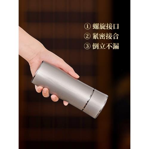 銀器時代保溫杯女簡約男士純銀999商務高顏值杯子高檔大容量水杯|保溫杯