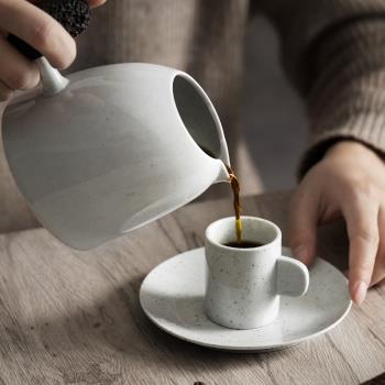 出口ins創意日式復古意式濃縮咖啡杯碟套裝手沖杯特濃家用簡約