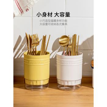 摩登主婦筷子筒壁掛家用廚房筷子勺子收納架多功能置物架瀝水筷籠
