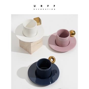 URFF DECO|BUBBLE TEACUP創意立體描金莫蘭迪陶瓷杯下午茶馬克杯