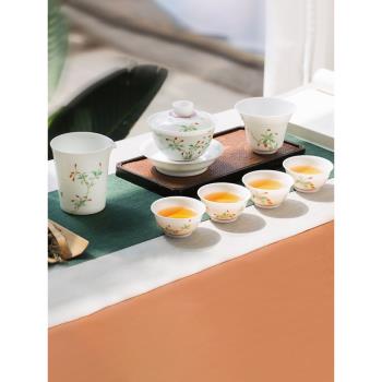 景德鎮官方陶瓷家用手繪粉彩功夫茶杯茶具個人專用小茶杯喝茶單杯