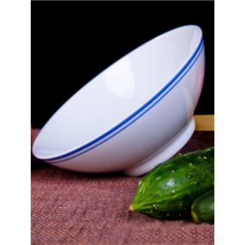釉下彩健康環保耐高溫老式藍邊碗豆漿碗面碗飯碗景德鎮陶瓷餐具