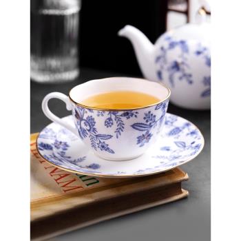 Noritake則武 BLUE SORRENTINO骨瓷精致咖啡杯套裝田園風茶具禮盒