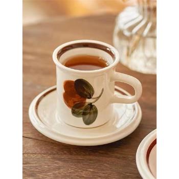 中古陶瓷咖啡杯套裝復古芬蘭杯子法式設計小眾杯碟高顏值馬克杯女