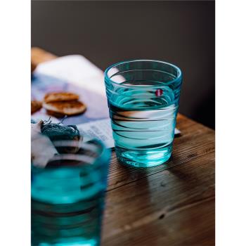 芬蘭iittala Aino Aalto水晶漣漪系列玻璃杯水杯 簡約彩色透明