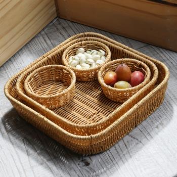 日式零食盒創意小吃套裝仿藤編