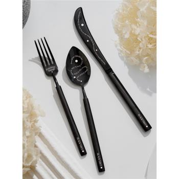Easygood簡約304不銹鋼刀叉勺鏡面湯勺高顏值牛排刀西餐套裝餐具