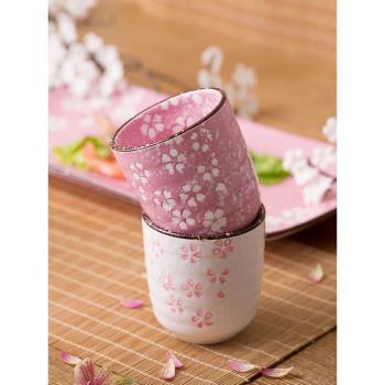 日式陶瓷釉下彩功夫茶具喝茶杯單個 家用瓷杯子主人杯水杯泡茶杯