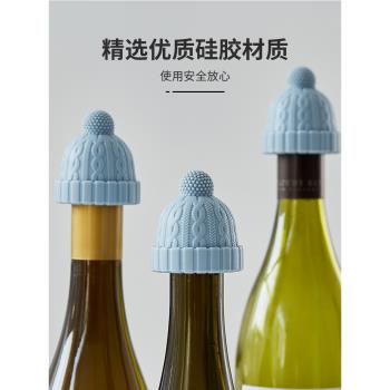 米立風物紅酒塞家用創意矽膠可愛小紅帽密封葡萄酒塞子起泡酒瓶塞
