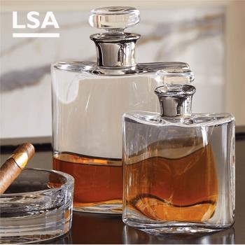 英國LSA Flask英倫紳士玻璃威士忌洋酒瓶 烈酒壺伏特加家用白酒樽