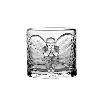 稀奇藝術玻璃杯男士威士忌杯天使浮雕whisky杯冷水杯