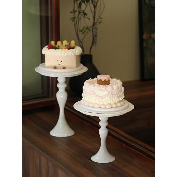 歐式鐵藝蛋糕架婚慶道具 甜品臺點心架 高腳蛋糕盤 西點展示托盤