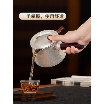 銀器時代 銀壺純銀999泡茶壺多功能茶具煮茶神器側把大容量銀茶壺