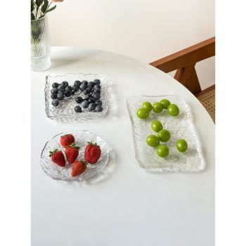 網紅餐廳拍照好看北歐ins玻璃盤水果盤果盤菜盤盤子餐盤甜品碟子