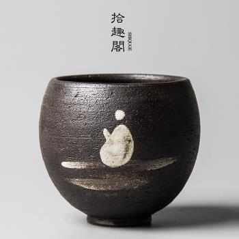 陶瓷禪意日式手繪功夫茶具品茗杯