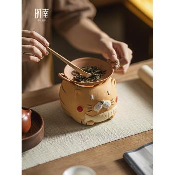 粗陶烤茶爐套裝蠟燭焙茶爐家用保溫醒茶器陶瓷小型加熱茶葉提香器