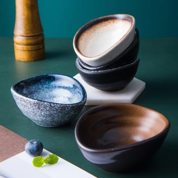 日式調味碟家用陶瓷碟子醬油碟醋碟蘸料碟餐具可愛創意豆皿小菜碟