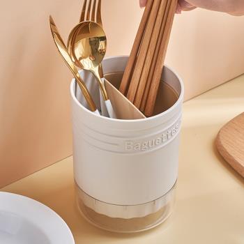 筷子筒置物架筷簍裝勺子收納盒放餐具廚房瀝水多功能家用筷子籠桶
