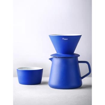 九土萊茵藍手沖咖啡濾杯分享壺陶瓷滴漏器具v60濾杯咖啡手沖套裝