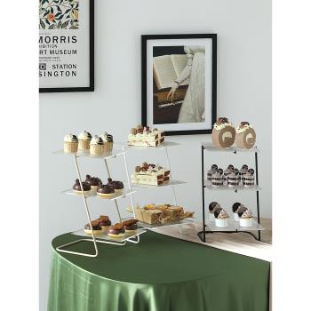 亞克力三層蛋糕架 婚慶甜品架 茶歇茶點展示架甜品臺多層家用果盤