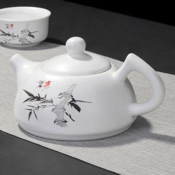 青瓷泡茶壺單壺陶瓷家用煮茶器沖茶水壺沏茶具龍泉小一人老式商用
