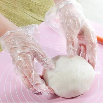 新品一次性手套塑 PE材質 加厚100只裝防臟手套 餐飲手套烘焙蛋糕