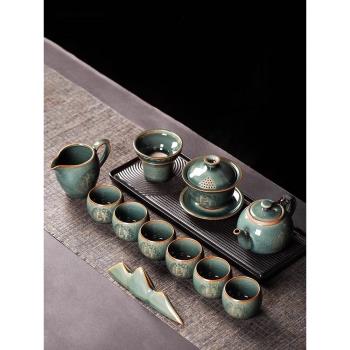 詠瓷景德鎮功夫茶具套裝家用高檔陶瓷辦公室泡茶壺茶杯整套禮盒裝