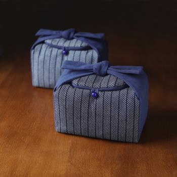 春泥藍色加厚茶壺茶具套裝茶杯收納包旅行包布袋中式手提大號布包