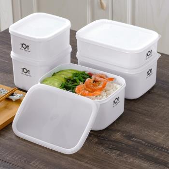 家用帶蓋透明塑料保鮮碗微波爐飯盒便當盒冰箱食品水果密封收納盒