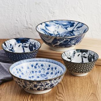 日本進口美濃燒陶瓷餐具 日式和風飯碗湯碗拉面碗多用碗