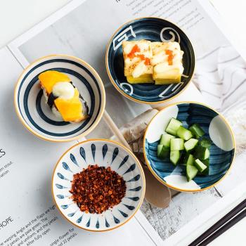 日式陶瓷味碟家用裝小菜調料的小碟子創意小號醬油醋醬料碟蘸料碟