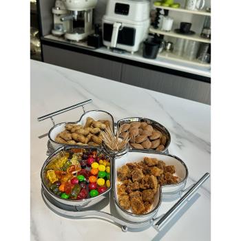 果盤家用客廳茶幾精致創意分格小吃零食擺放盤戶外高級感水果盤