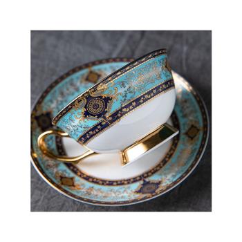 Lareey輕奢禮品歐式骨瓷咖啡杯套裝陶瓷水杯復古英式下午茶杯套裝