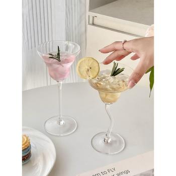 高級感雞尾酒杯創意網紅瑪格麗特杯香檳紅酒高腳杯氣泡玻璃杯子